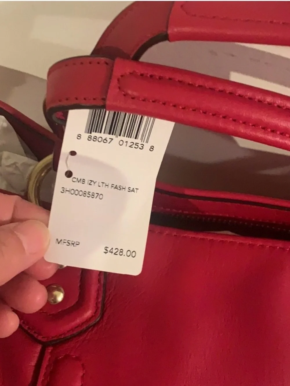 Coach Red Leather Satchel with Matching Wallet